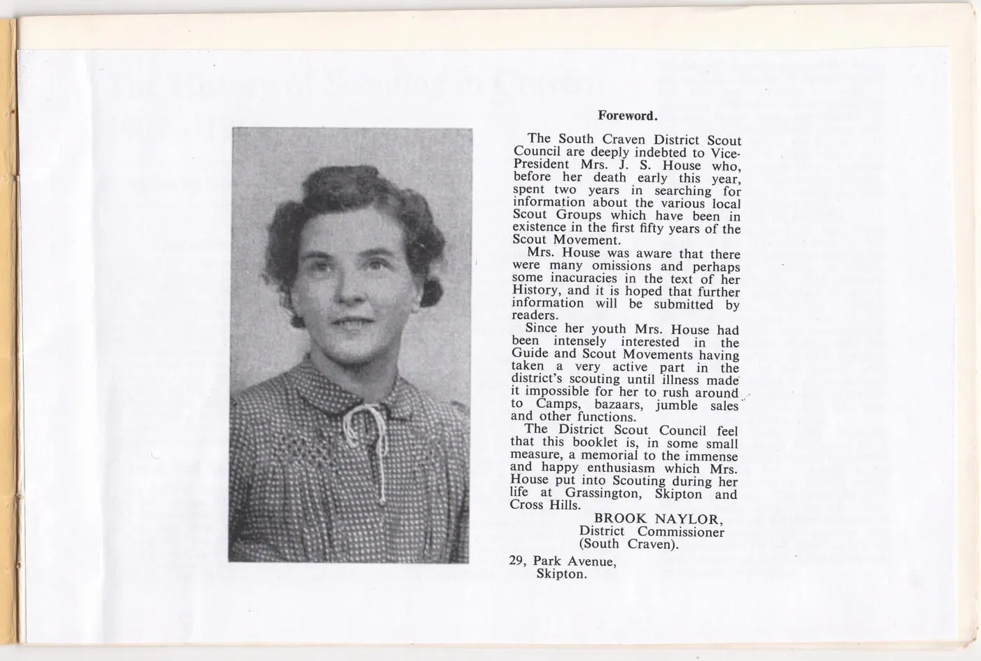 Page 3 of the District history book