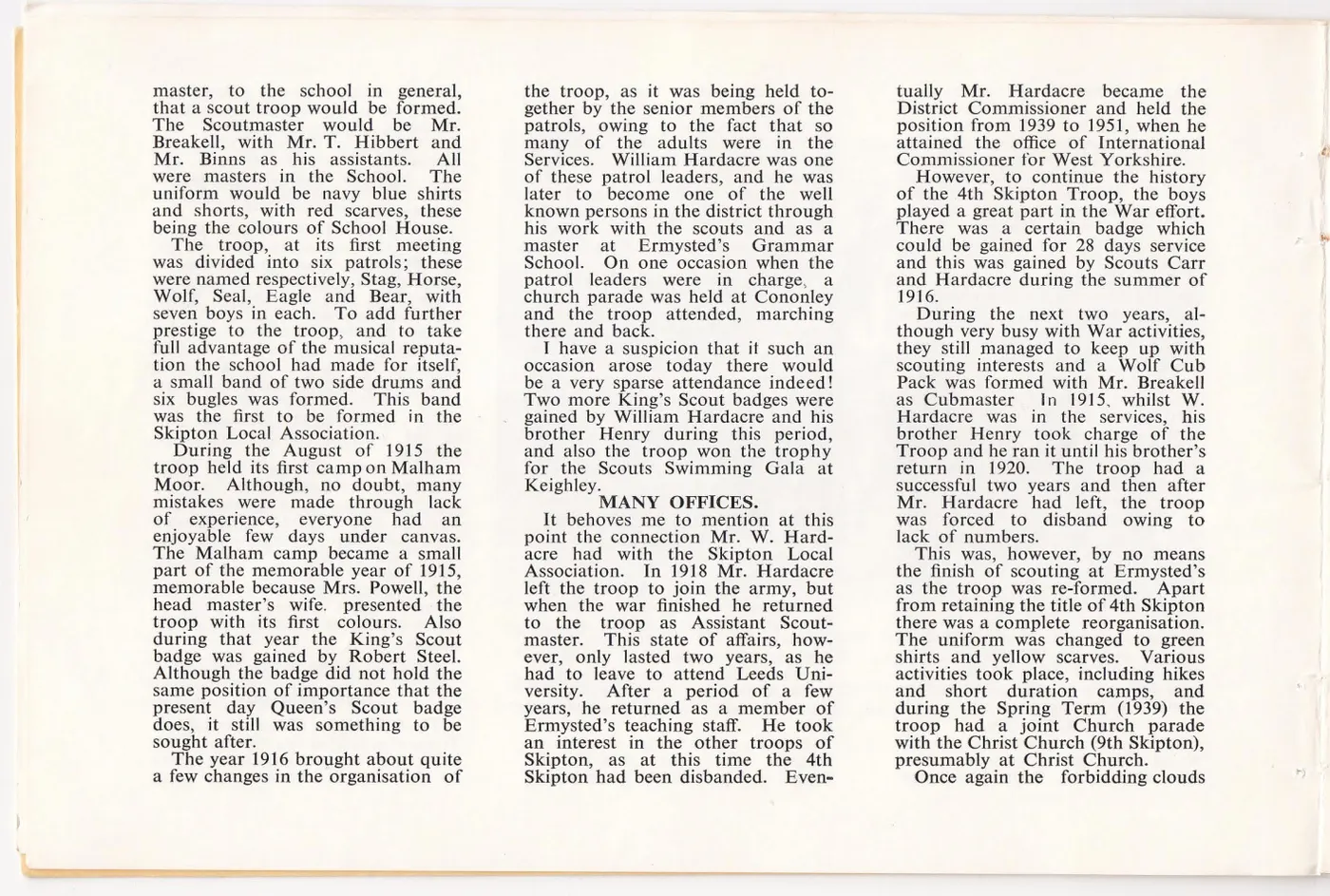 Page 7 of the District history book