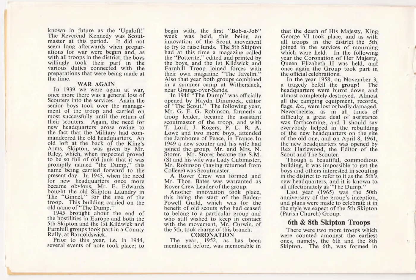 Page 9 of the District history book