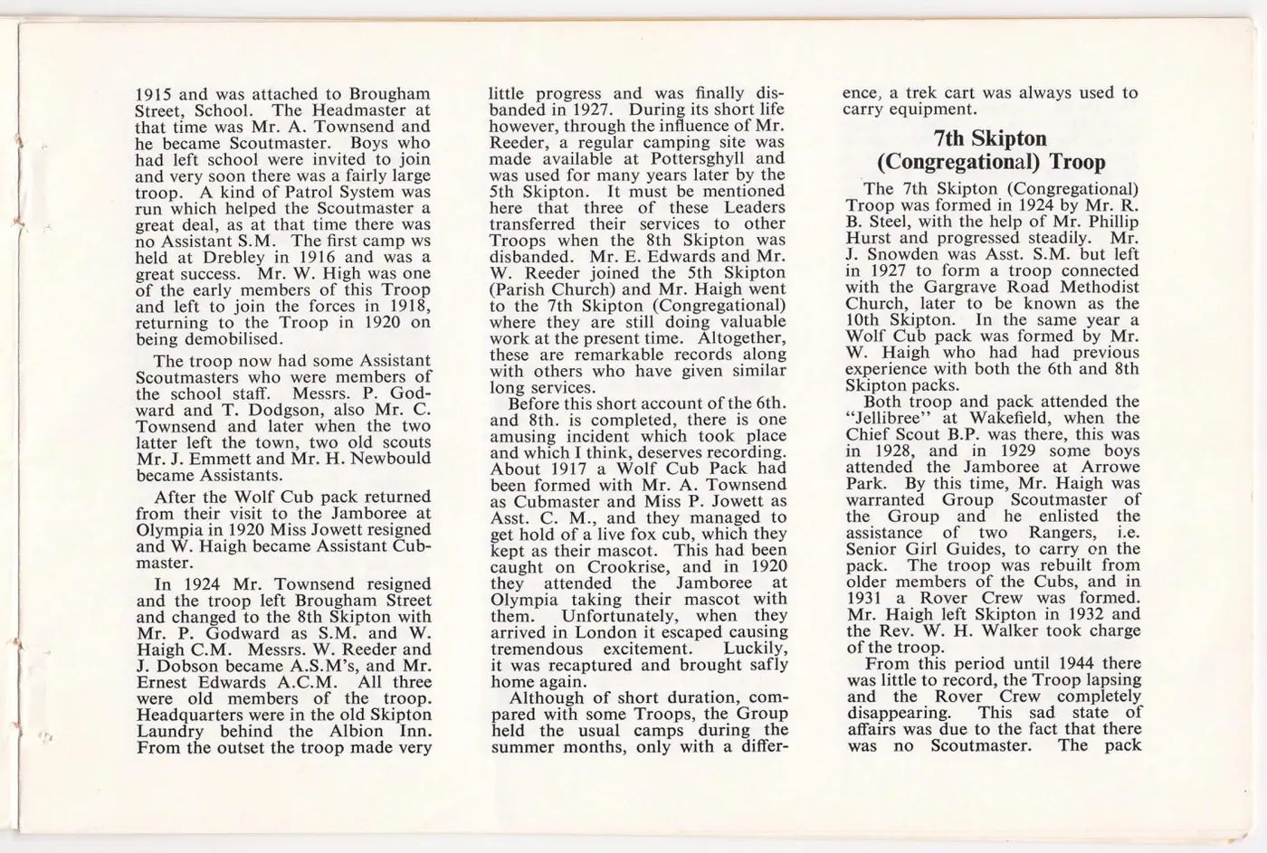 Page 10 of the District history book