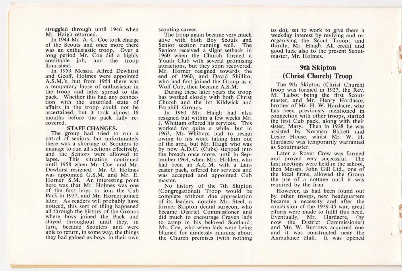 Page 11 of the District history book