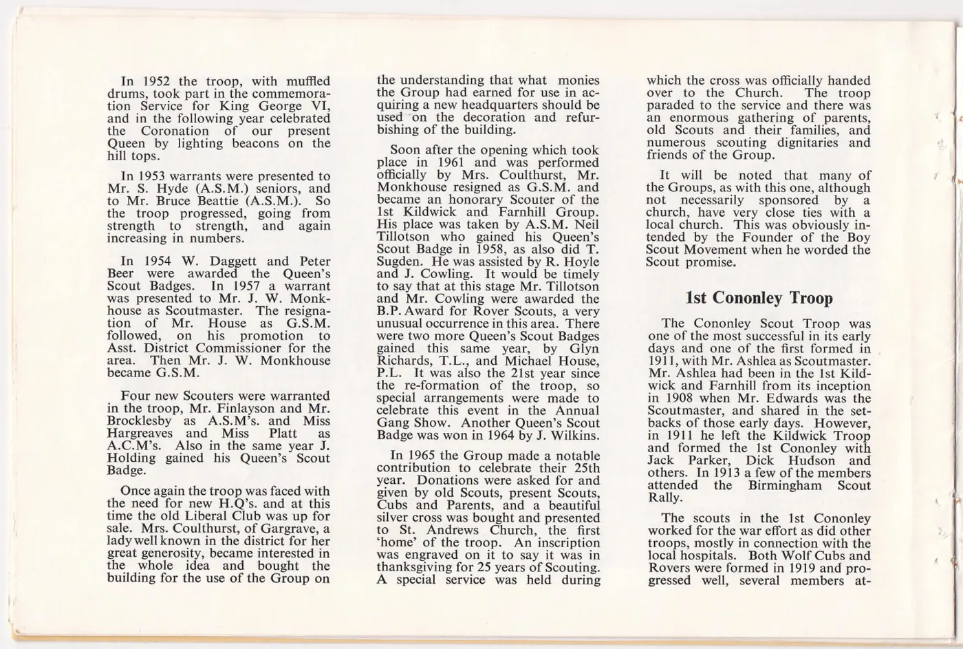 Page 15 of the District history book