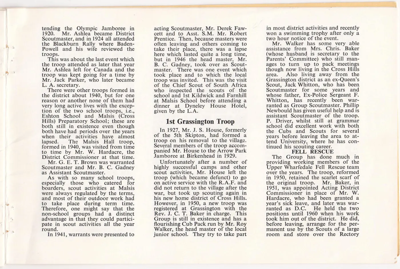 Page 16 of the District history book