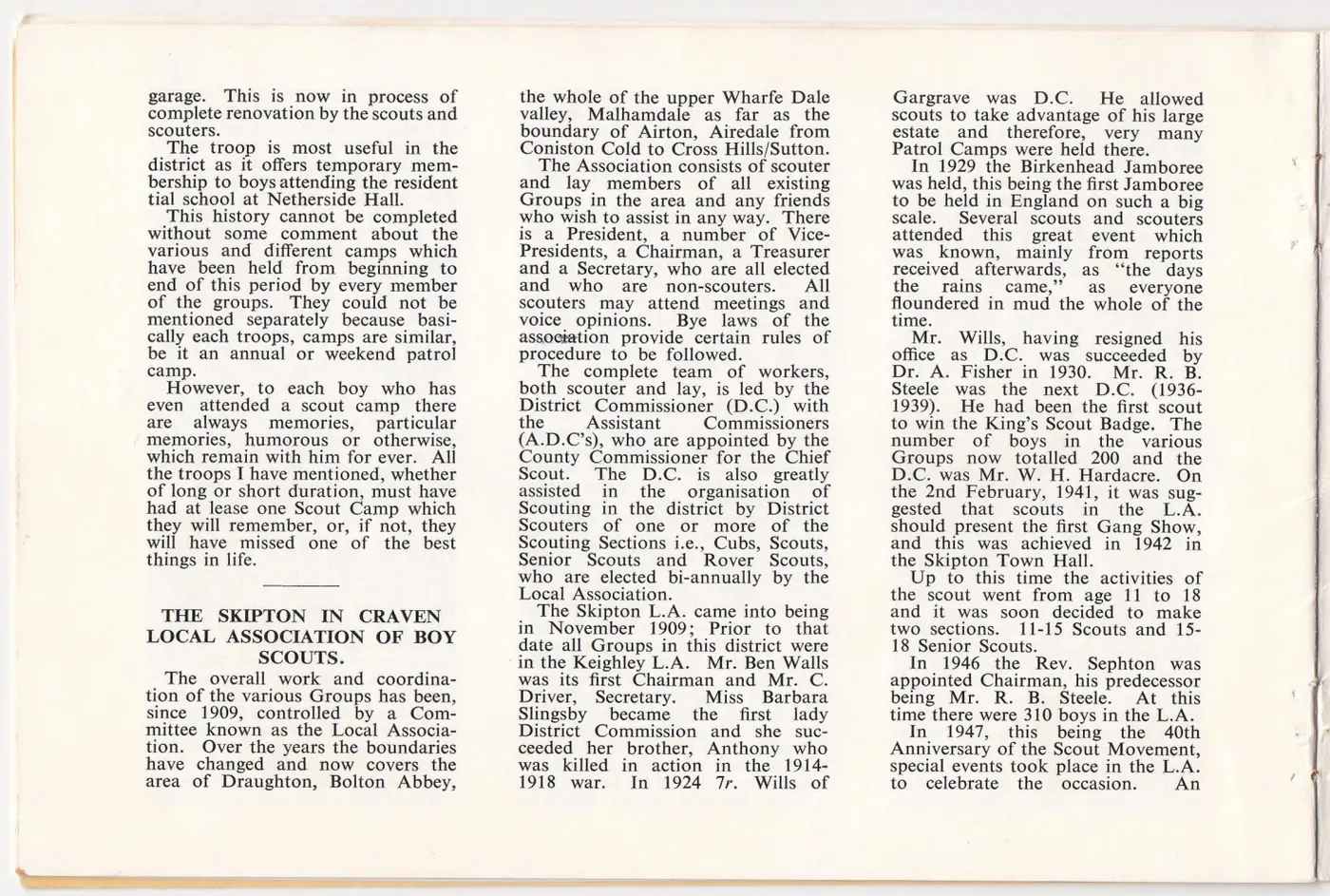 Page 17 of the District history book